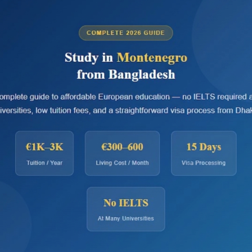 Study in Montenegro from Bangladesh