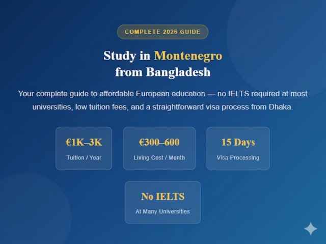 Study in Montenegro from Bangladesh